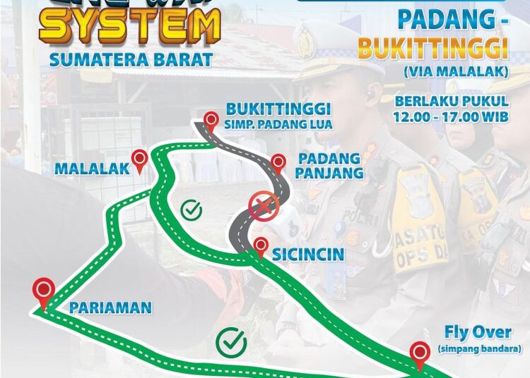 Berikut Informasi Terbaru Sistem One Way Di Sumbar Jalur Padang