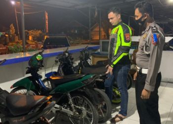 Tim Polres Pariaman amankan 6 sepeda motor yang dicurigai akan balap liar, Sabtu (17/4/2021).