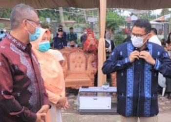 Menteri Pariwisata dan Ekonomi Kreatif (Menparekraf) Sandiaga Uno mengunjungi Kota Payakumbuh, Kamis (22/4/2021) Foto: Dokumen Pemko Payakumbuh