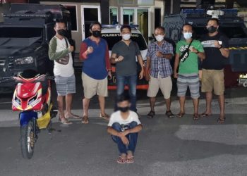 ABH berusia 14 tahun diamankan gegara mencuri sepeda motor (Dok. Polresta Padang)