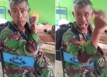 Pria berbaju tentara ajak orang jadi gila kalau mau bebas dari corona. (ist)