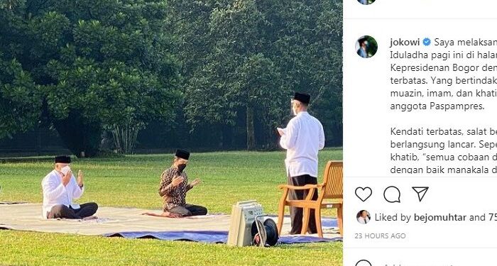 Unggahan Instagram Presiden Jokowi