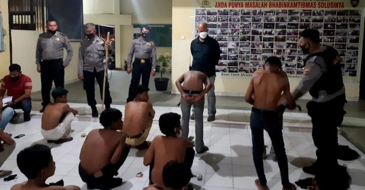 Belasan anak bawah umur diduga akan tawuran diamankan petugas (Dok. Polsek Koto Tangah Padang)