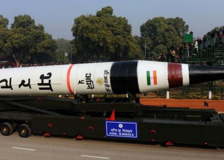 Rudal Agni-5 milik India (AFP/Raveendran)