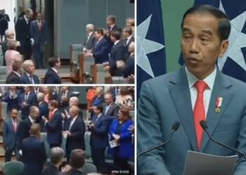 Presiden Jokowi disambut meriah di Parlemen Australia di Canberra pada 10 Februari 2020 (pojoksatu)