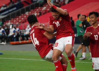 Egy Maulana Vikri merayakan gol ke gawang Timnas Singapura di Piala AFF 2020. (Foto/Liga AFF)