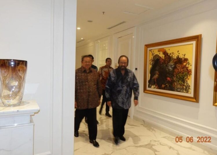 SBY menemui Surya Ploh di Nasdem Tower. (Dok @Andiarief_)