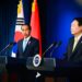 Pernyataan pers bersama Presiden Jokowi dan Presiden Yoon Suk-yeol, di Kantor Kepresidenan Yongsan, Seoul,