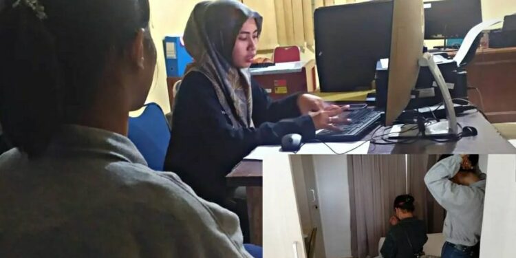 Dua perempuan 19 tahun diamankan Satpol PP Padang di Gunung Pangilun. (Dok. Humas Satpol PP Padang)