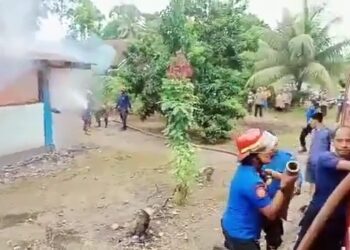 Kebakaran Landa Dusun Bandarejo, Sebuah Rumah Habis Terbakar