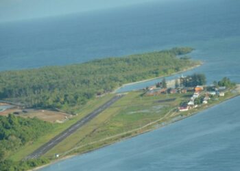 Foto Udara Bandara Mentawai Baru di Pulau Sipora, Mentawai (ist)