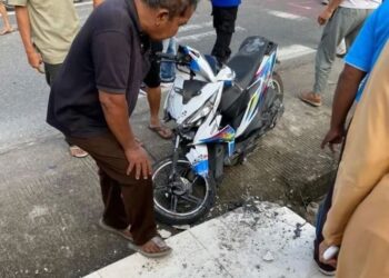 Kondisi motor korban kecelakaan di Lubuk Alung. (net)