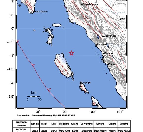 Data gempa dari BMKG