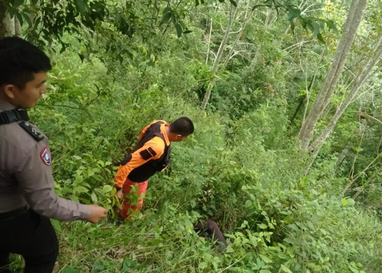 Proses Evakuasi Jenazah orang hilang di Jorong Sungai Salak, Nagari Koto Tuo, Kecamatan Tanjung Emas, Sabtu (13/8/2022). (Foto : BPBD Tanah Datar/ SUMBARKITA.ID).