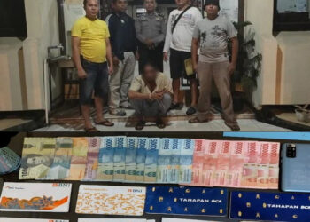 Pelaku dan sejumlah barang bukti yang diamankan Polsek Padang Utara (ist)