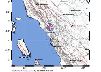 Kota Bukittinggi kembali diguncang gempa dengan skala 3.5 Magnitudo, Minggu, (18/09/2022) pada jam 13.46 WIB.