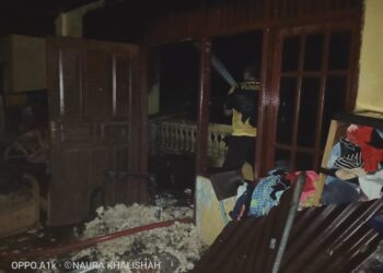 Kondisi rumah warga Pariaman usai terbakar (ist)