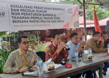 Sosialisasi aturan Bawaslu kepada sejumlah pengurus Parpol di Pariaman (ist)