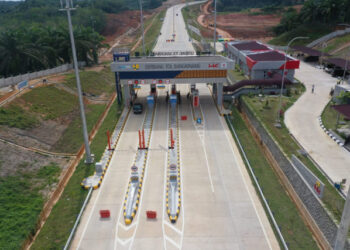 Gerbang Tol Bangkinang yang sudah resmi beroperasi (ist)