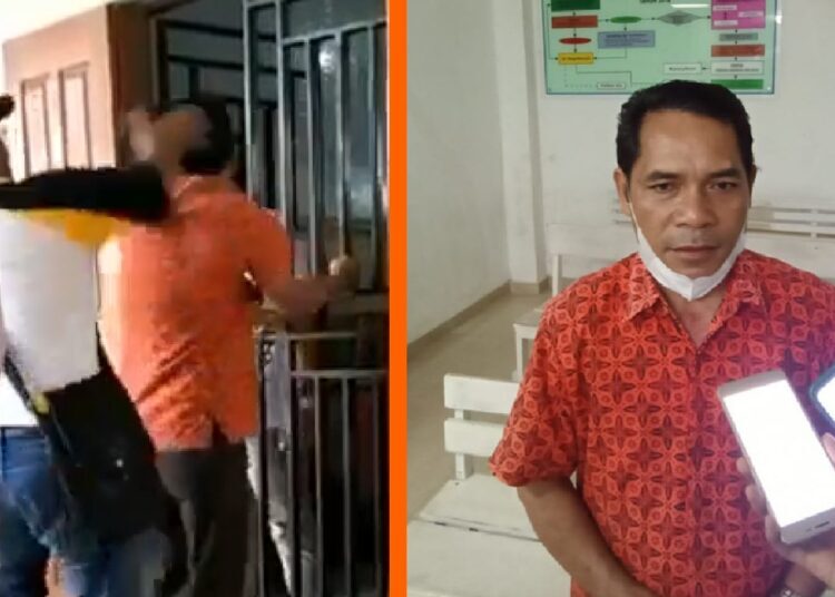 Kolase: tangkapan layar video viral dan Kepala SMA PGAI Padang, Yunarlis. [Ist]