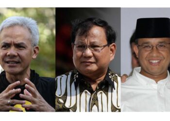 Persaingan Ketat Prabowo, Anies dan Ganjar di Survei Median