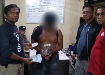 Terduga pelaku penyalahgunaan narkoba diamankan jajaran Polsek Lembah Malintang, Pasaman Barat. (Foto: Ist)