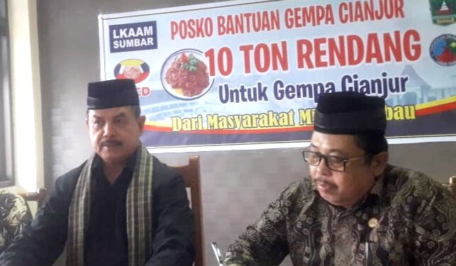 LKAAM Sumbar Galang Donasi 10 Ton Randang untuk Korban Gempa Cianjur