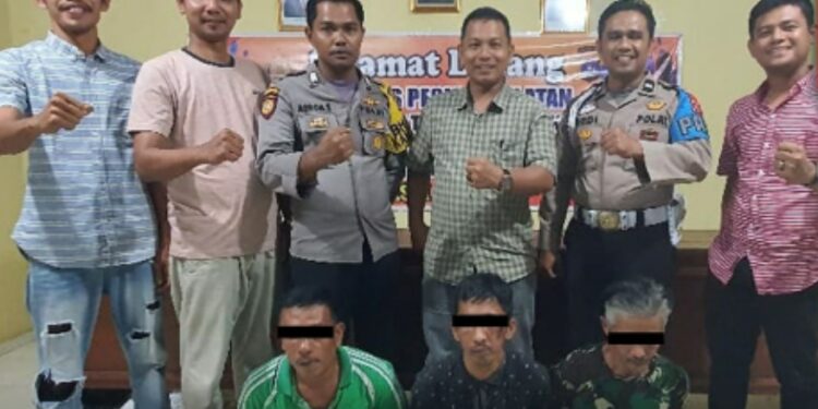 Tiga tersangka pencurian ternak diamankan jajaran Polsek Lengayang dan Polres Pessel (Ist)