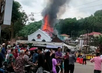 Gedung Pusat Kebudayaan Sawahlunto Terbakar Saat Festival Durian