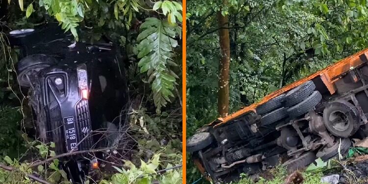 Kronologi Truk Tabrak Minibus hingga Terjun ke Jurang Sitinjau Lauik