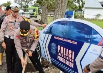 Replika Mobil Patroli Dipasang di Lokasi Rawan, Kapolres Solok: Sebagai Pengingat