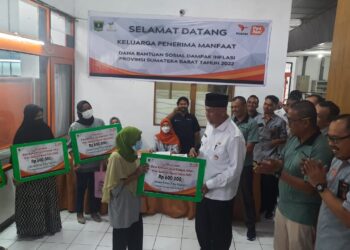 Pemprov Sumbar Bagikan Bansos untuk 18.418 Keluarga Terdampak Inflasi