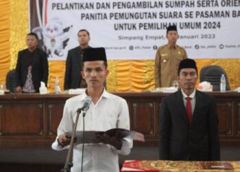 KPU Pasaman Barat Lantik 270 Petugas PPS Pemilu 2024