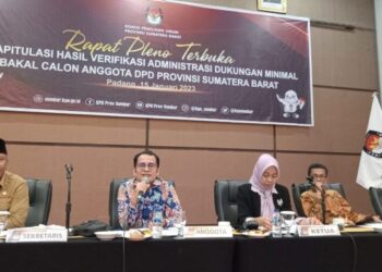 Sembilan Bakal Calon Anggota DPD RI Dapil Sumbar Dinyatakan Memenuhi Syarat