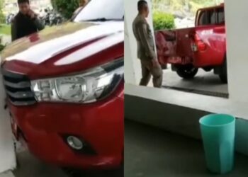 Geger! Mobil Dinas Pelat Sumbar Diduga Sengaja Dirusak, padang panjang