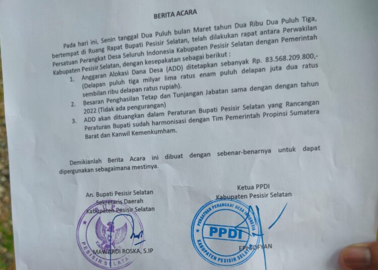 Tuntutan Dipenuhi, Aksi Demo PPDI di Kantor Bupati Pesisir Selatan Kelar