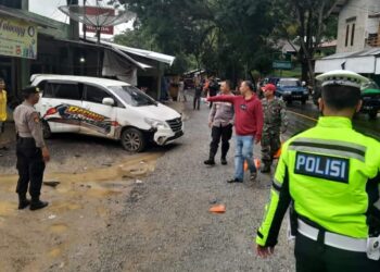 Dua Mobil Kecelakaan di Lokasi yang Sama di Sawahlunto