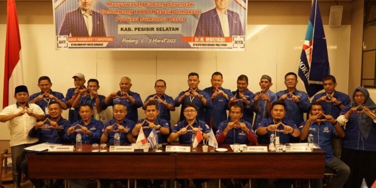 Muscab Serentak Demokrat Sumbar Pilih 6 Nama Ketua DPC, Segera Fit and Proper Test