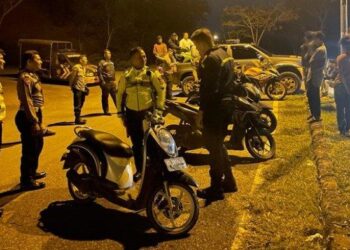 Puluhan Sepeda Motor Ditertibkan Saat Razia Balap Liar di Sawahlunto