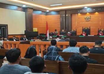 Sidang pembacaan tuntutan perkara korupsi RSUD Pasaman Barat di Pengadilan Negeri Tindak Pidana Korupsi Kota Padang, Selasa (6/6/2023). Foto: Antara