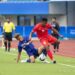 Aksi Ramai Rumakiek di laga Chinese Taipei  vs Indonesia di matchday 2 Grup F Asian Games 2023 di di Zhejiang Normal University East Stadium, Kamis (21/09/2023) sore WIB. Foto:  NOC Indonesia/Naif Al-As