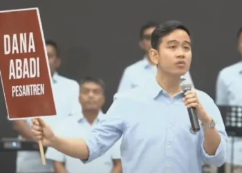 Cawapres Koalisi Indonesia Maju Gibran Rakabuming Raka saat memaparkan programnya jelang pendaftaran Capres/Cawapres di KPU RI