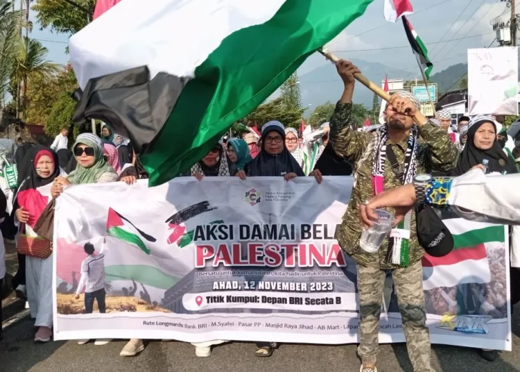 Aksi bela Palestina di Padang Panjang