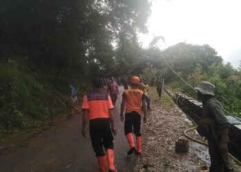 Jalan Raya Batusangkar-Bukittinggi sudah bisa diakses (foto: istimewa)