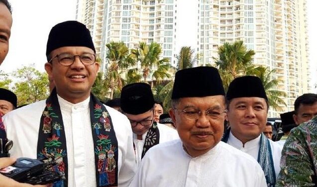 Jusuf Kalla resmi menyampaikan dukungan ke pasangan Anies Baswedan dan Cak Imin di Pilpres 2024. Foto: Detikcom