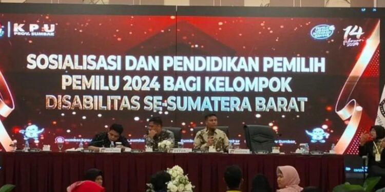 KPU Sumbar upayakan informasi dan sosialisasi pemilih disabilitas di Sumbar pada Pemilu 2024 (foto: istimewa)