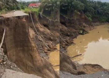 Kondisi jalan di Lubuk Gontiang, Pasaman Barat