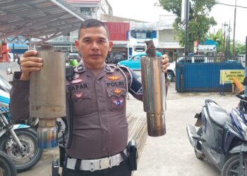 Polisi razia knalpot brong di Padang