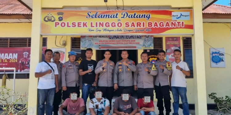 Pelaku diamankan di Maposek Lengayang Pesisir Selatan. Ist