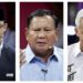 Capres Anies Baswedan, Prabowo Subianto dan Ganjar Pranowo. (REUTERS/Ajeng Dinar Ulfiana)